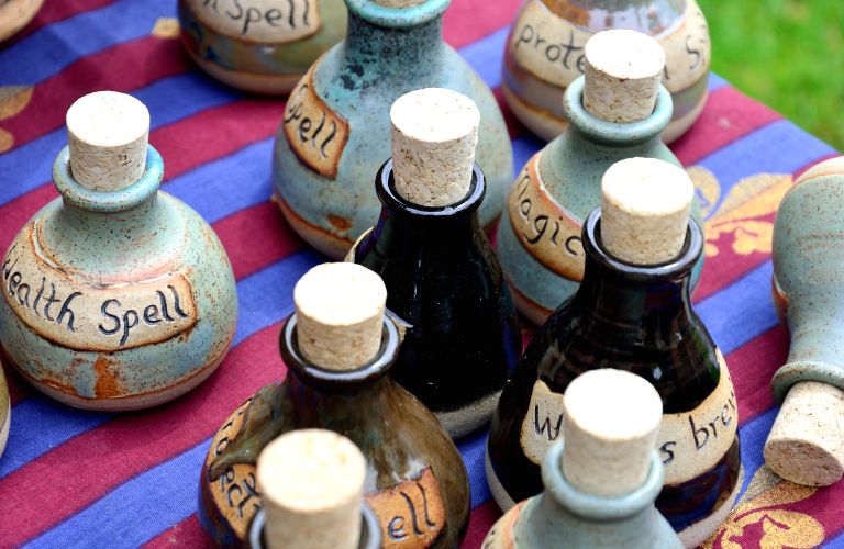 spell oils in witch bottles